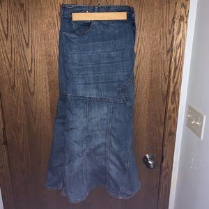 Patchwork Denim Skirt